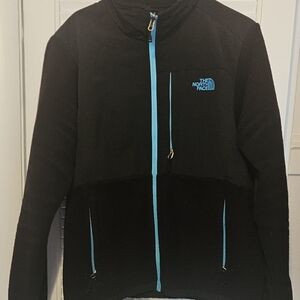 The North Face Black Jacket with Blue Logo